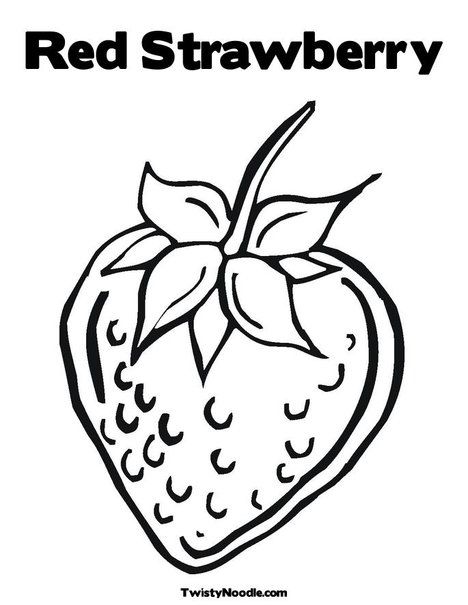 Coloring Sheet Strawberry Coloring Page