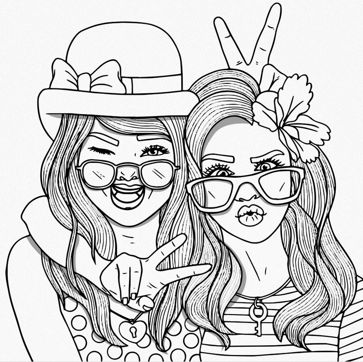 Best Friend Coloring Pages Easy