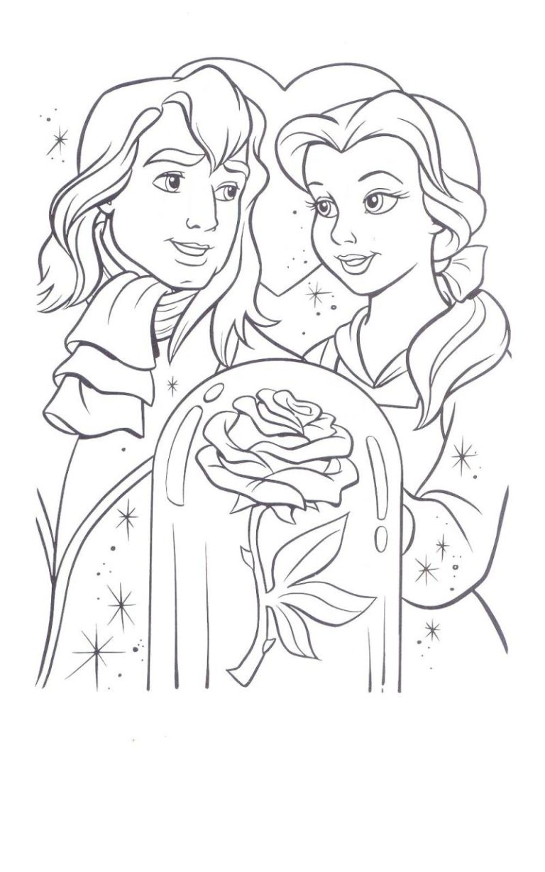Beauty And The Beast Coloring Pages For Adults