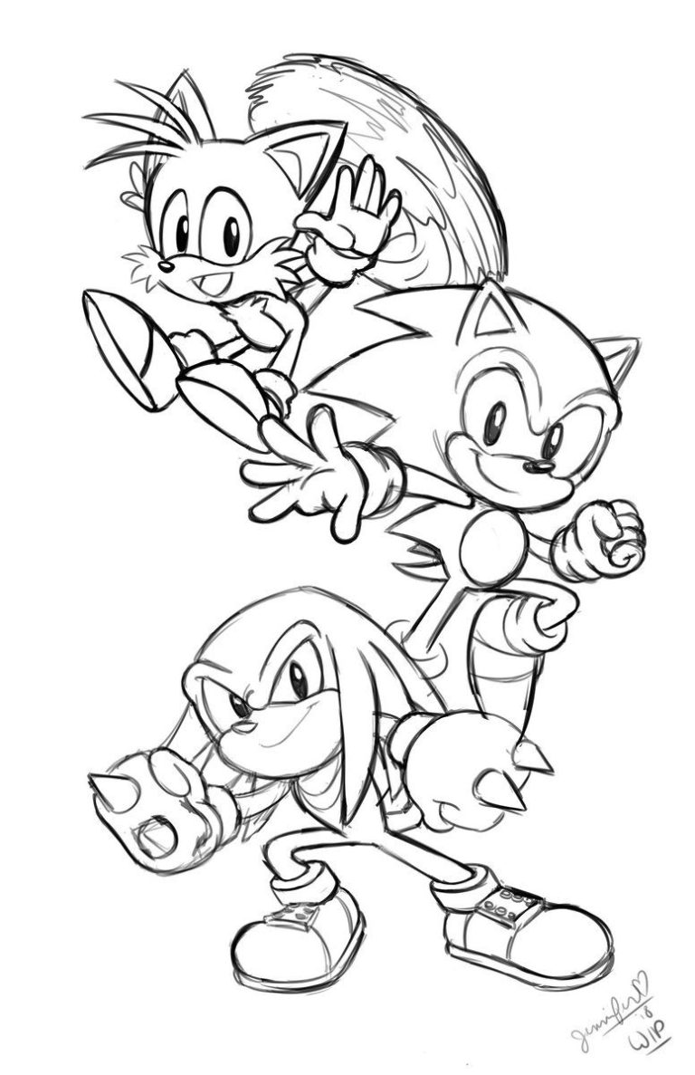 Classic Sonic Coloring Pages