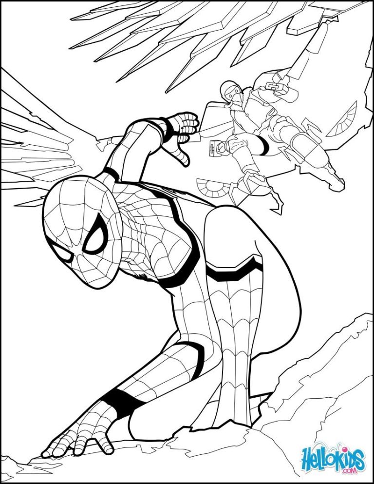 Homecoming Lego Spiderman Coloring Pages