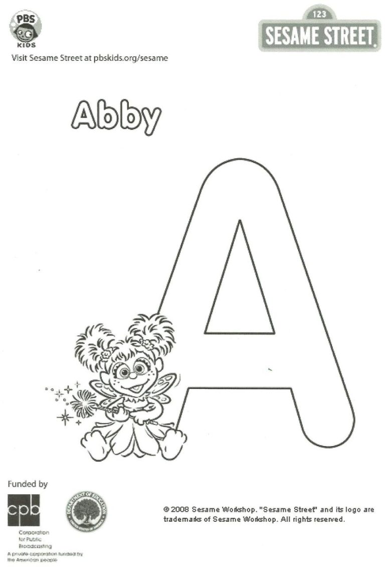 Sesame Street Coloring Pages Abby