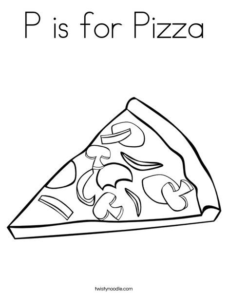 Pizza Coloring Pages Food