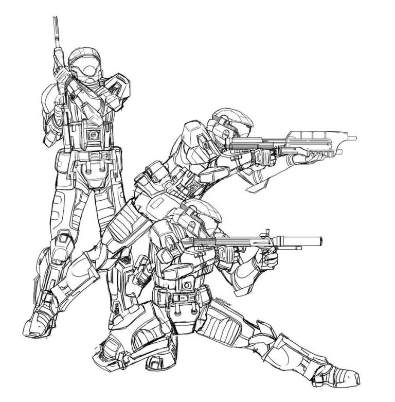 Halo Coloring Pages Odst