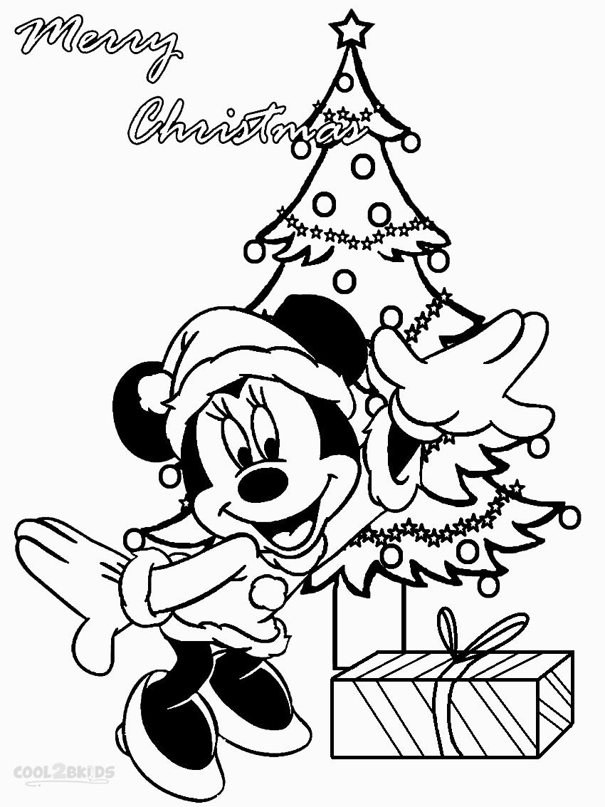 Mickey Mouse Coloring Pages Christmas