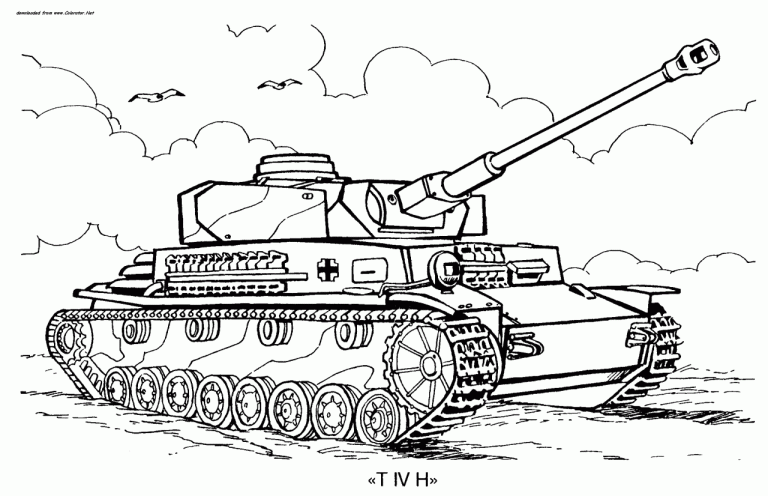 Easy Tank Coloring Pages