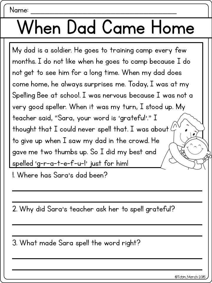 Comprehension Passage For Class 5 In English
