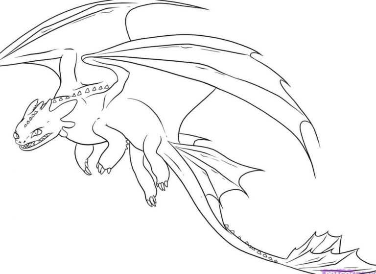 Toothless Coloring Pages Free