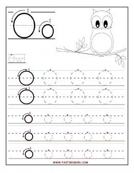 Alphabet Tracing Worksheets Letter O