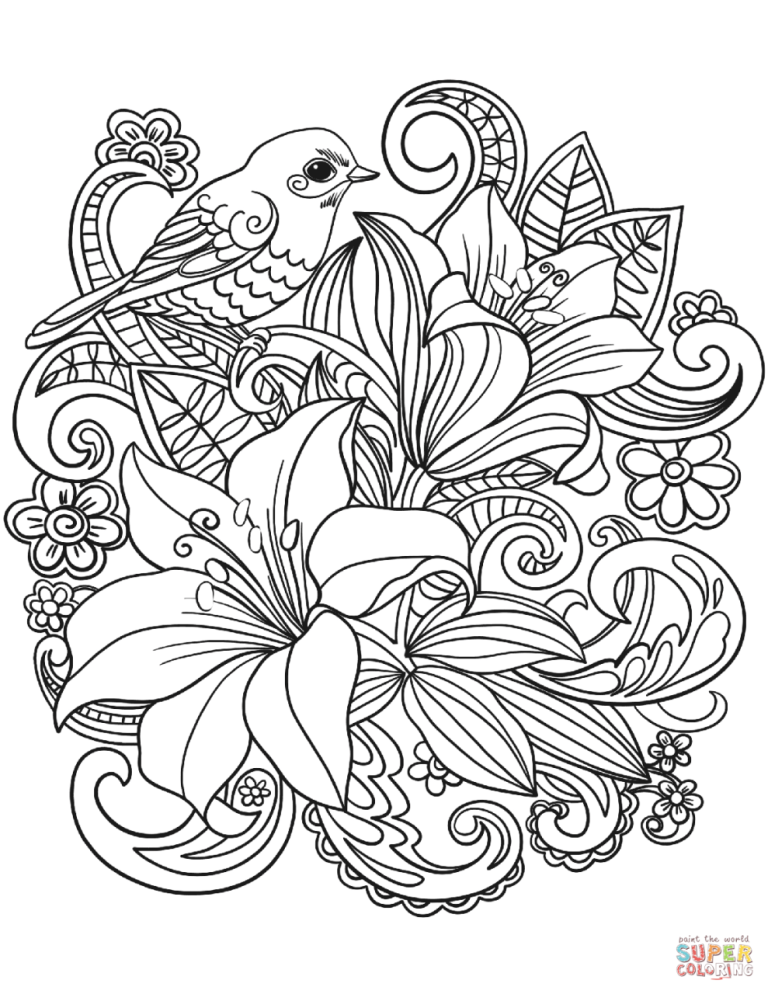 Floral Coloring Pages For Kids