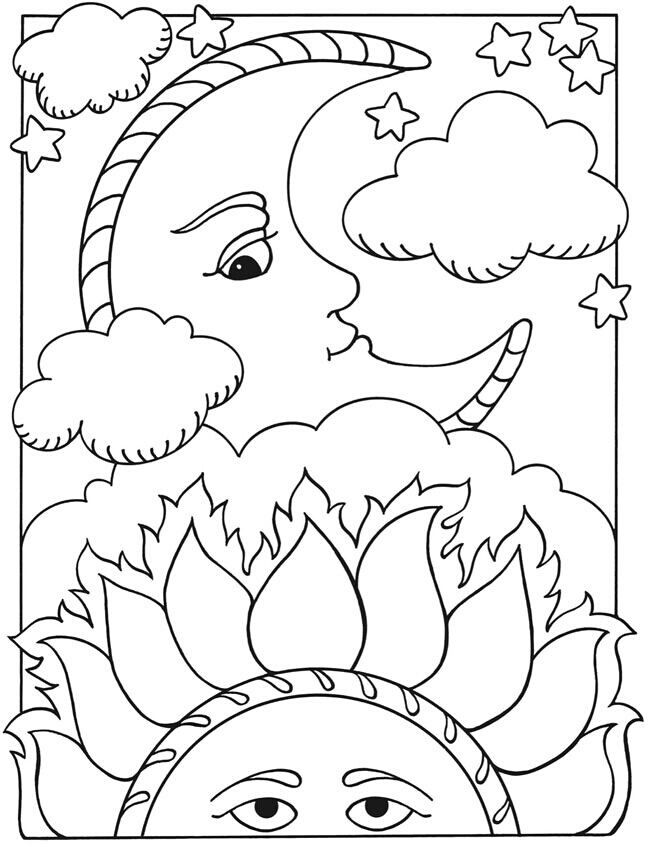 Moon Coloring Pages Printable