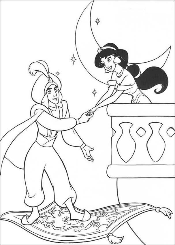 Aladdin Coloring Pages Free