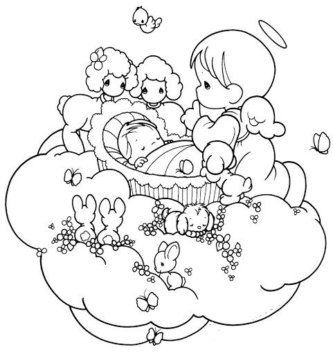 Precious Moments Coloring Pages Angel