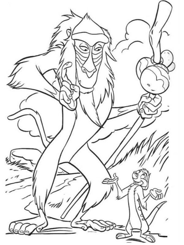 Lion King Coloring Pages Timon