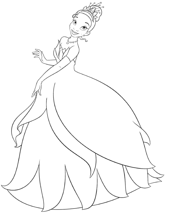 Tiana Coloring Pages
