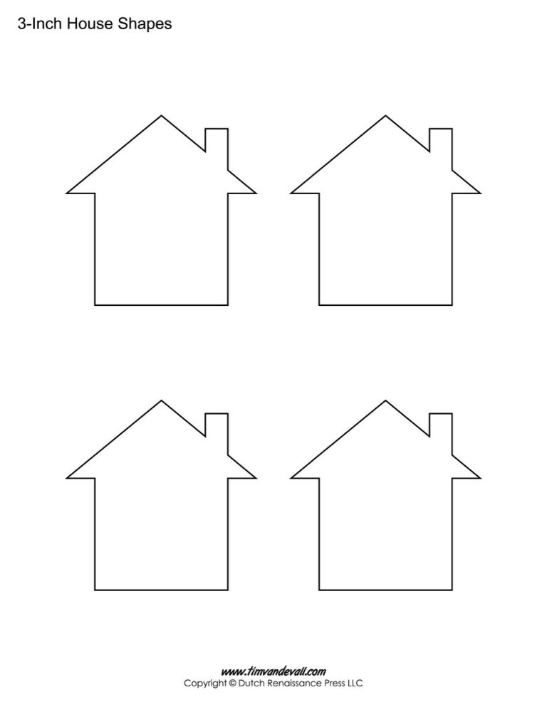 Printable House Shapes Template