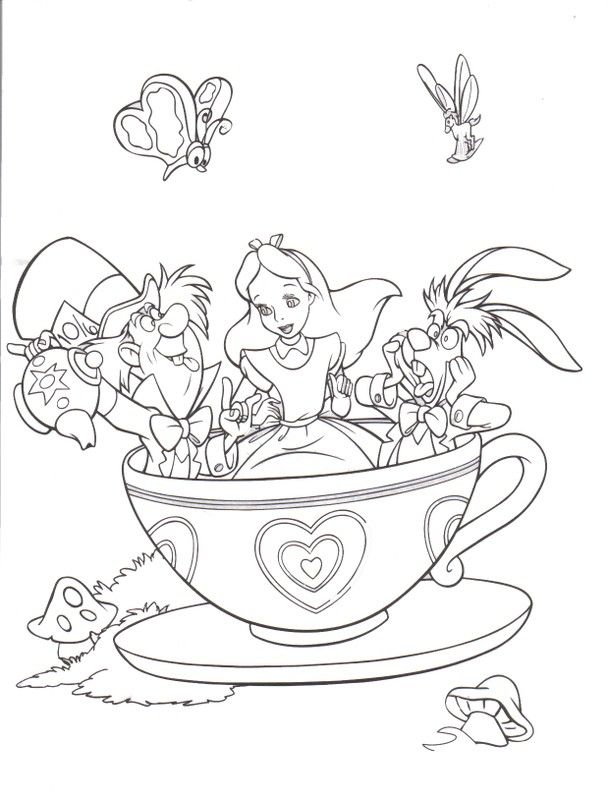 Alice In Wonderland Coloring Pages Free Printables