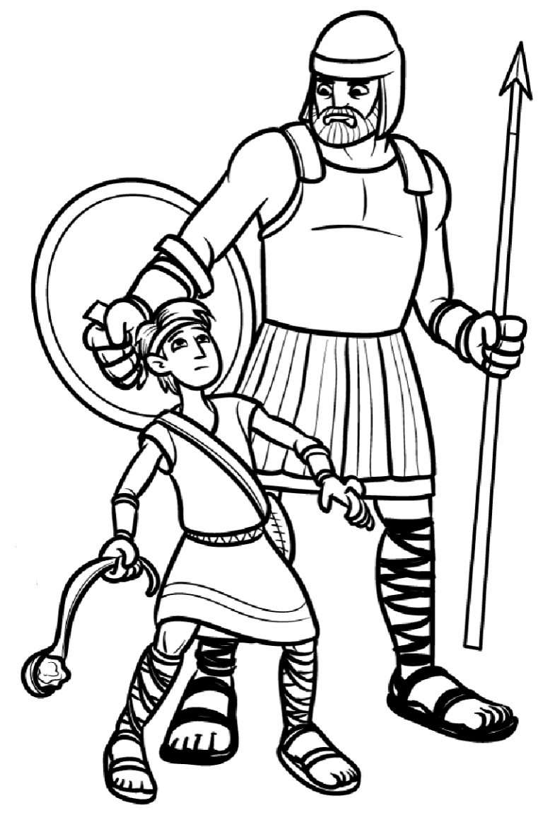 Free Printable David And Goliath Coloring Pages
