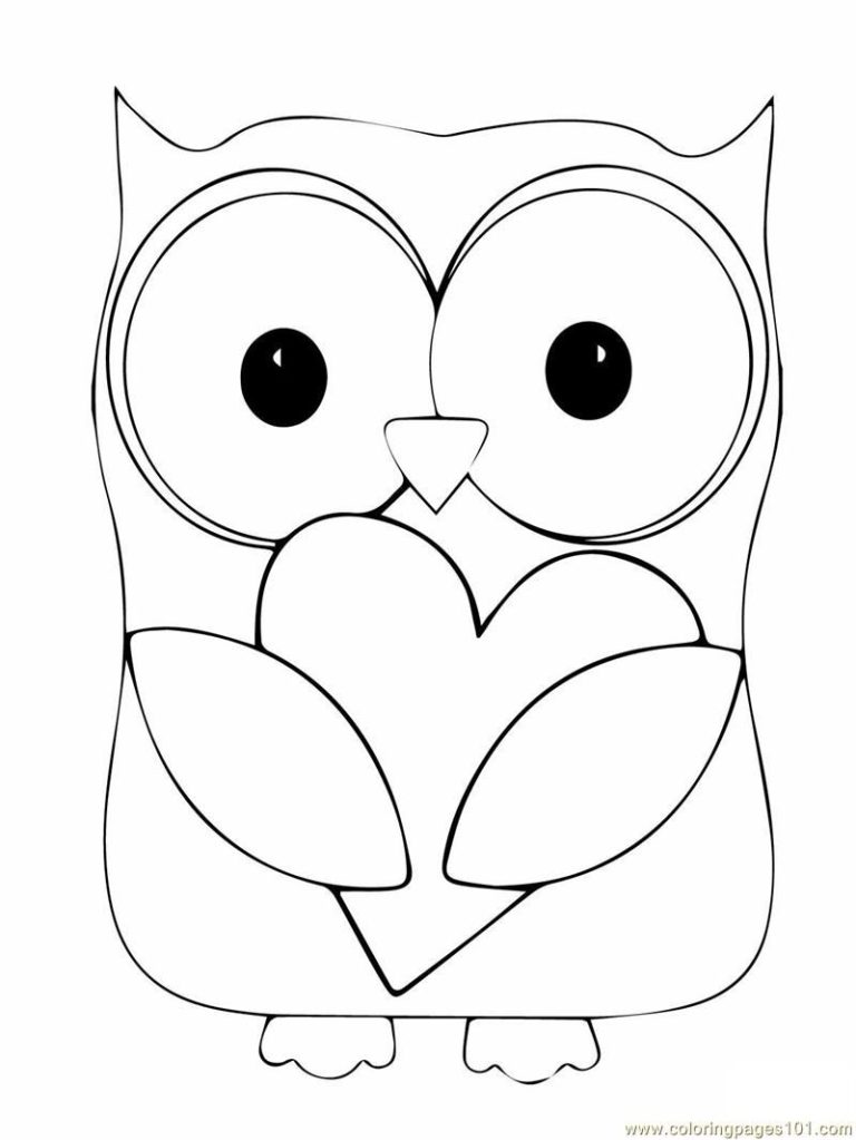 Owl Coloring Pages For Toddlers