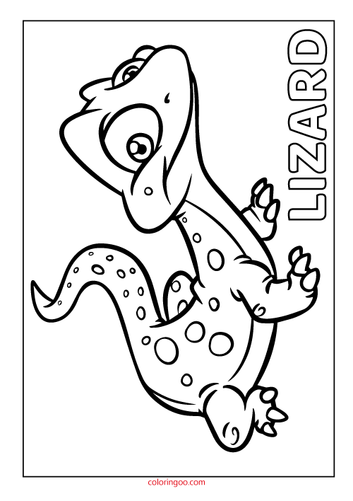 Lizard Coloring Pages For Kids