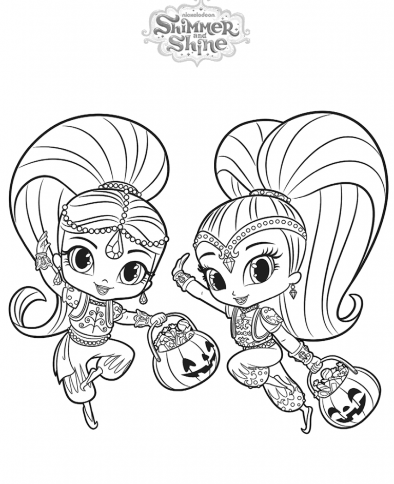Shimmer And Shine Coloring Pages For Kids