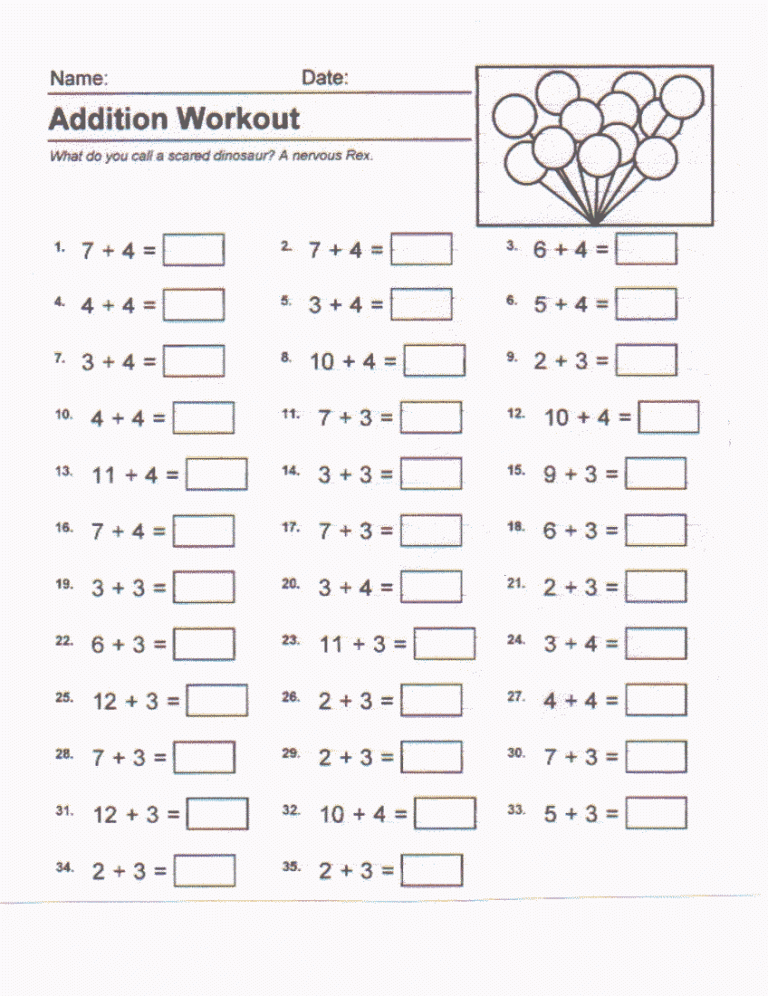 Grade 1 Printable Kumon Math Worksheets