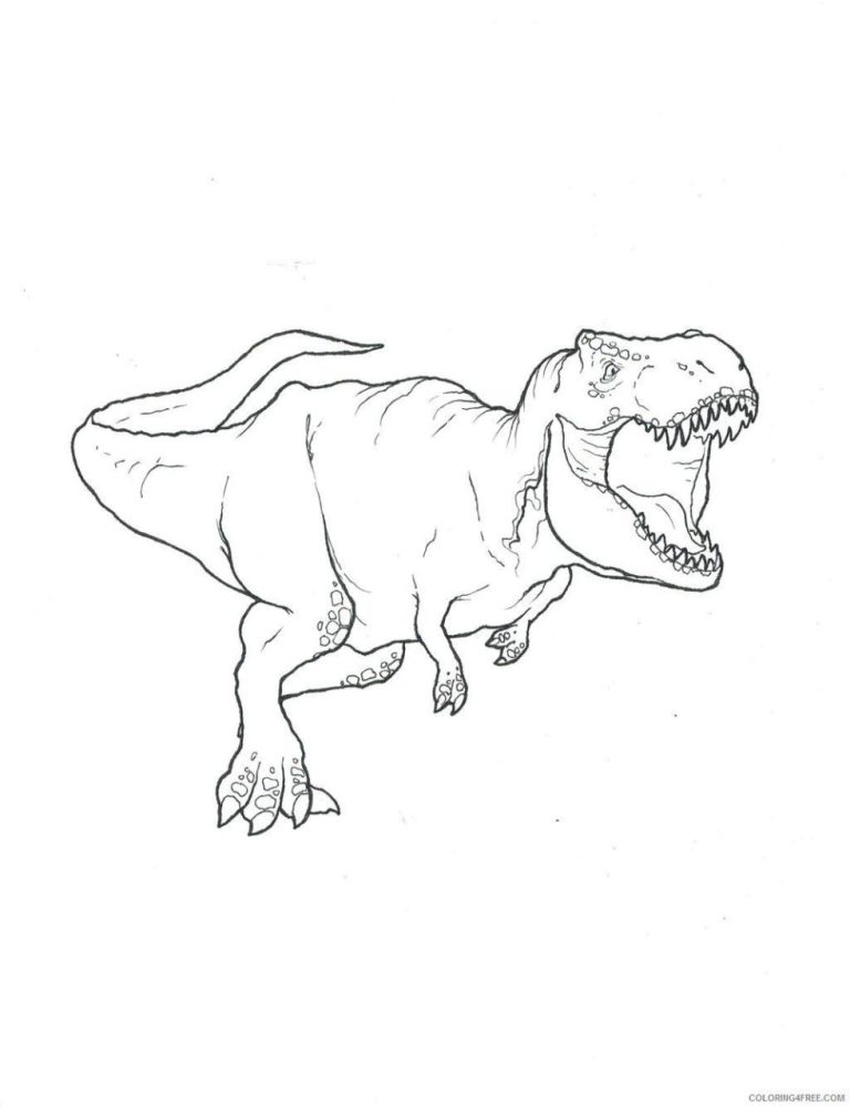 Jurassic Park Coloring Pages T Rex