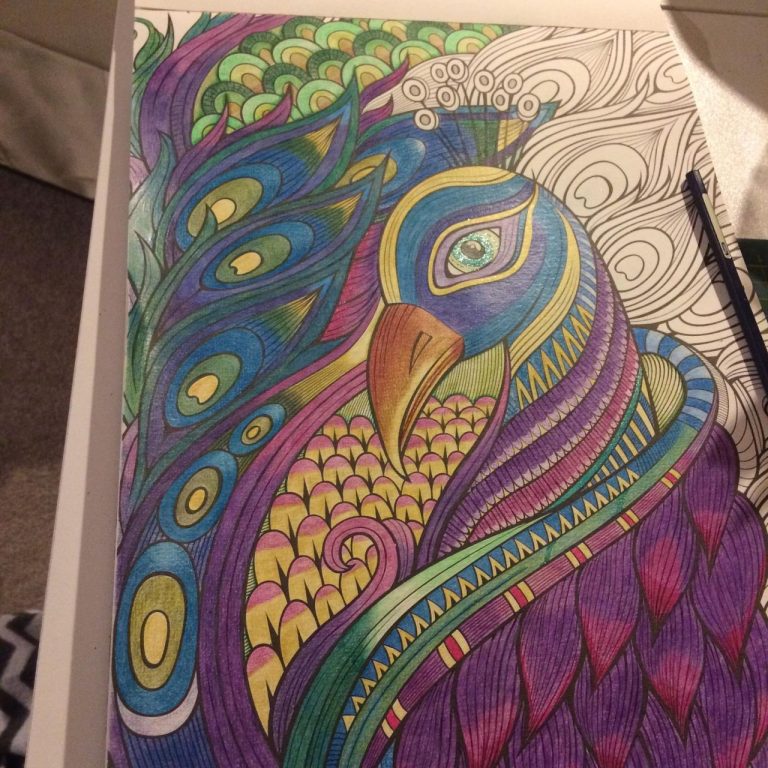 Peacock Coloring Pages Finished