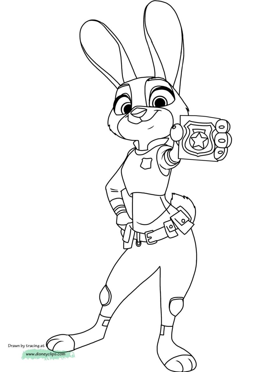 Judy Hopps Zootopia Coloring Pages