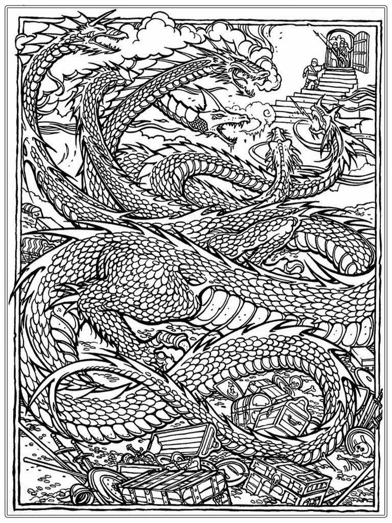 Dragon Complex Coloring Pages