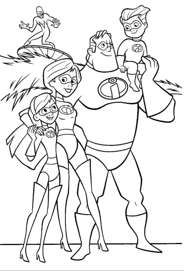 The Incredibles Coloring Pages Printable