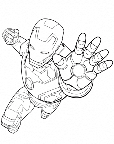 Iron Man Colouring Pages