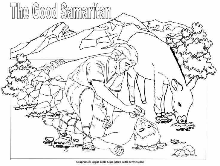 Preschooler Good Samaritan Coloring Page