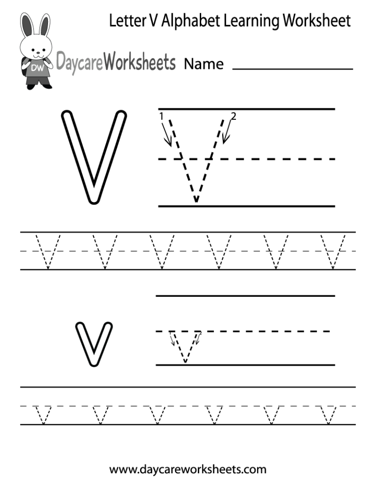 Printable Letter V Worksheets Pdf