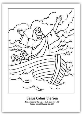 Preschool Jesus Calms The Storm Coloring Page