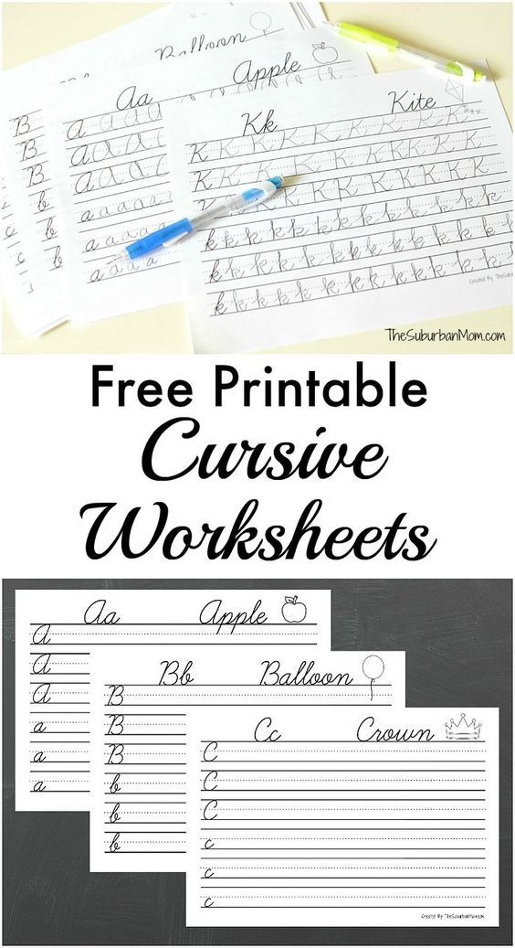 3rd Grade Free Printable Cursive Worksheets