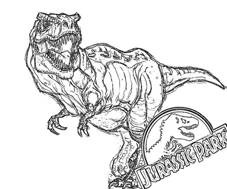 Jurassic Park Spinosaurus Coloring Page