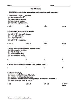 Chemical Equations And Stoichiometry Worksheet Answers
