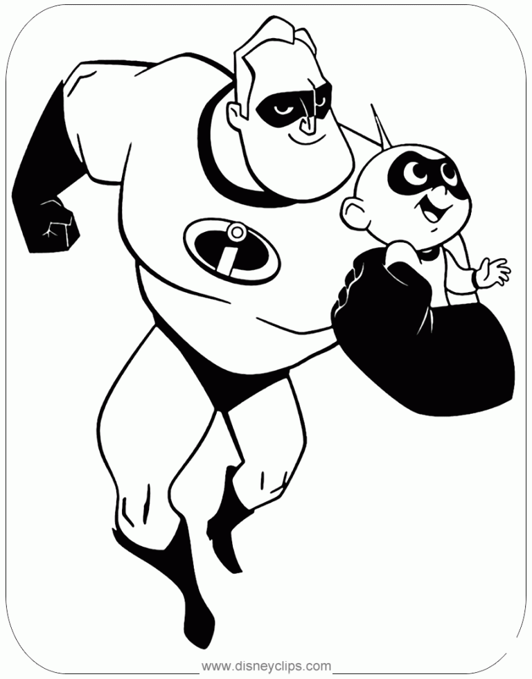The Incredibles Elastigirl Coloring Pages