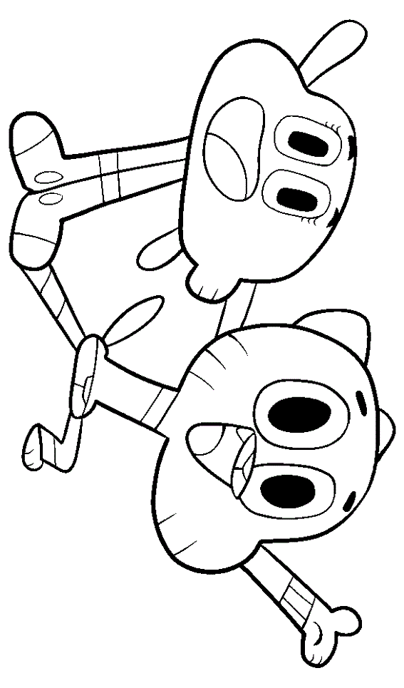Family Gumball Coloring Pages