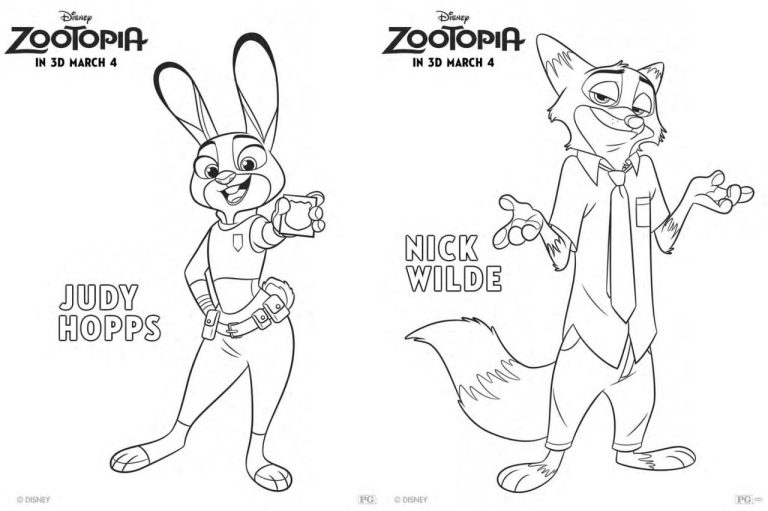 Zootopia Coloring Pages Judy