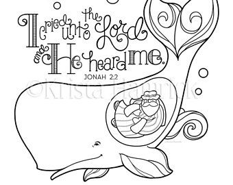 Jonah And The Whale Coloring Page Pdf