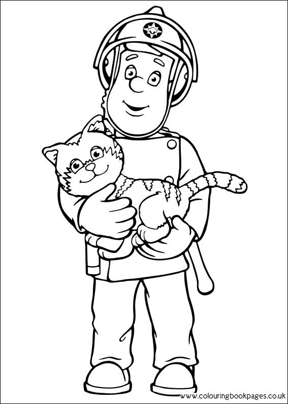 Sam The Fireman Coloring Pages