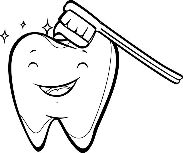 Blank Tooth Coloring Page