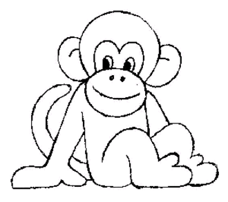 Monkey Coloring Pictures To Print