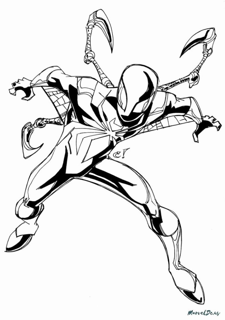 Infinity War Iron Spider Coloring Pages