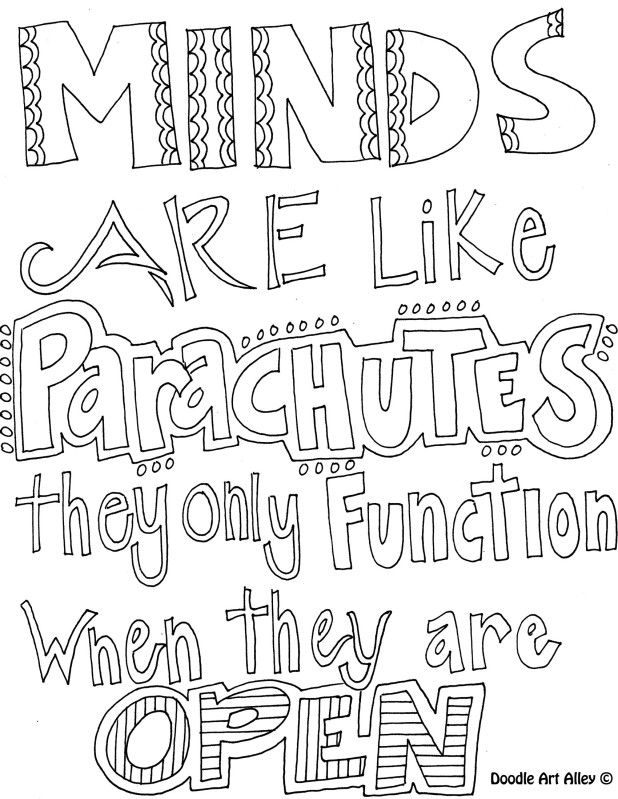 Simple Inspirational Quotes Coloring Pages