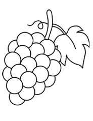 Cute Grapes Coloring Pages