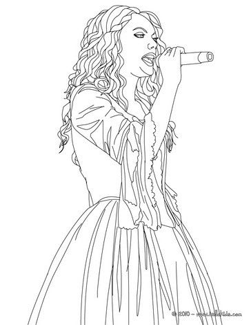 Realistic Taylor Swift Coloring Pages