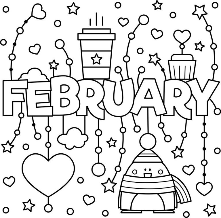 Preschool February Coloring Pages
